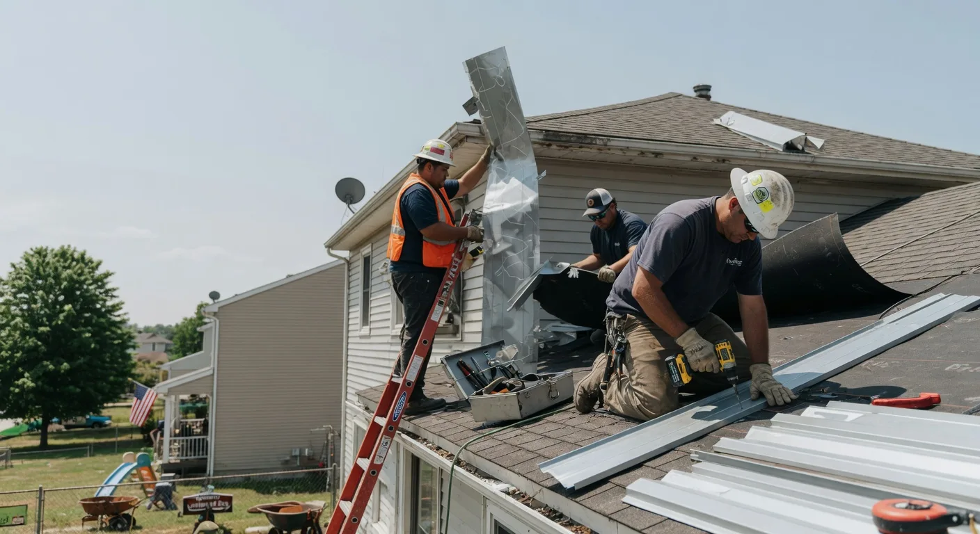 Storm Damage Metal Roof Repair in Dalton City, IL